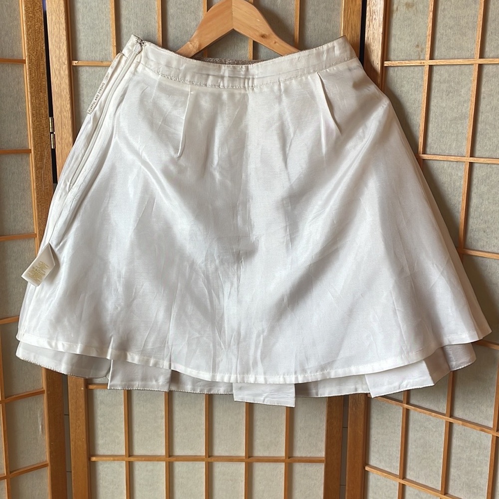 Kate Spade New York Ariella Gold Shimmer A-Line Pleated Skirt Size 2 - Picture 10 of 16
